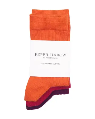 Women PEPER HAROW 3 Pack Essential Womens Socks - Sunset £29.00