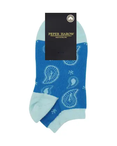 Women PEPER HAROW Paisley Womens Trainer Socks - Blue £11.00