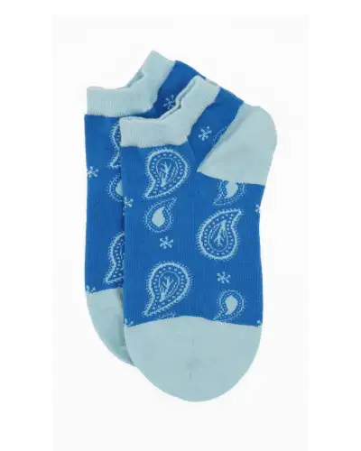 Women PEPER HAROW Paisley Womens Trainer Socks - Blue £11.00