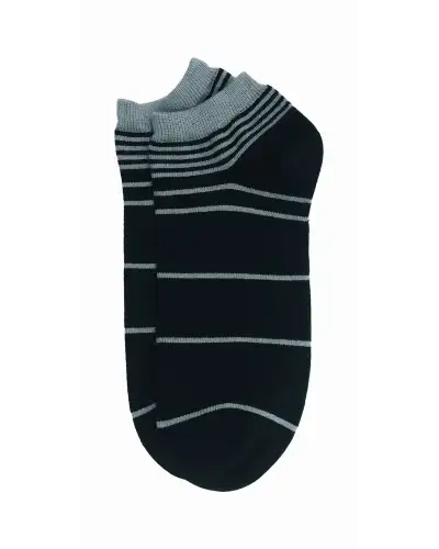 Men PEPER HAROW Retro Stripe Mens Trainer Socks - Onyx £13.00