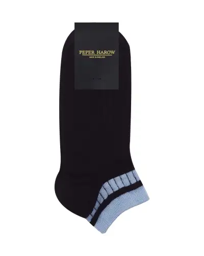Men PEPER HAROW Old School Mens Trainer Socks - Black £13.00