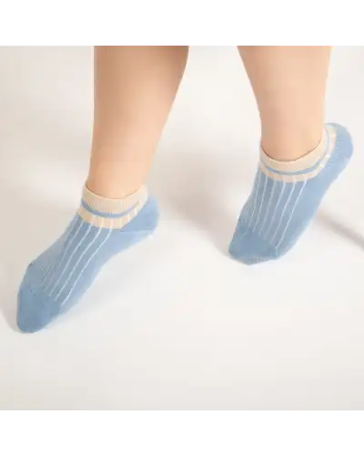 Women PEPER HAROW Old School Womens Trainer Socks - Blue £11.00