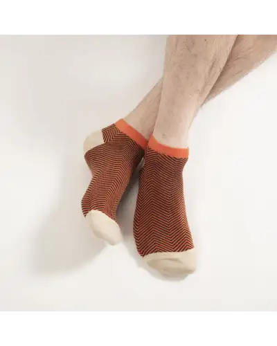Men PEPER HAROW Lux Taylor Mens Trainer Socks - Orange £13.00