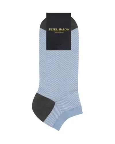 Men PEPER HAROW Lux Taylor Mens Trainer Socks - Sky £13.00