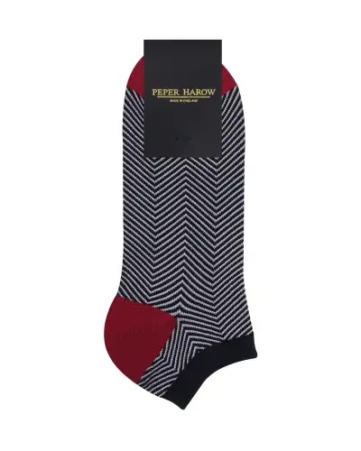 Men PEPER HAROW Lux Taylor Mens Trainer Socks - Black £13.00