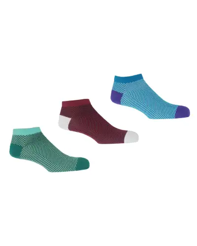 Men PEPER HAROW Lux Taylor Mens Trainer Socks Bundle - Turquoise Burgundy Marine £30.00
