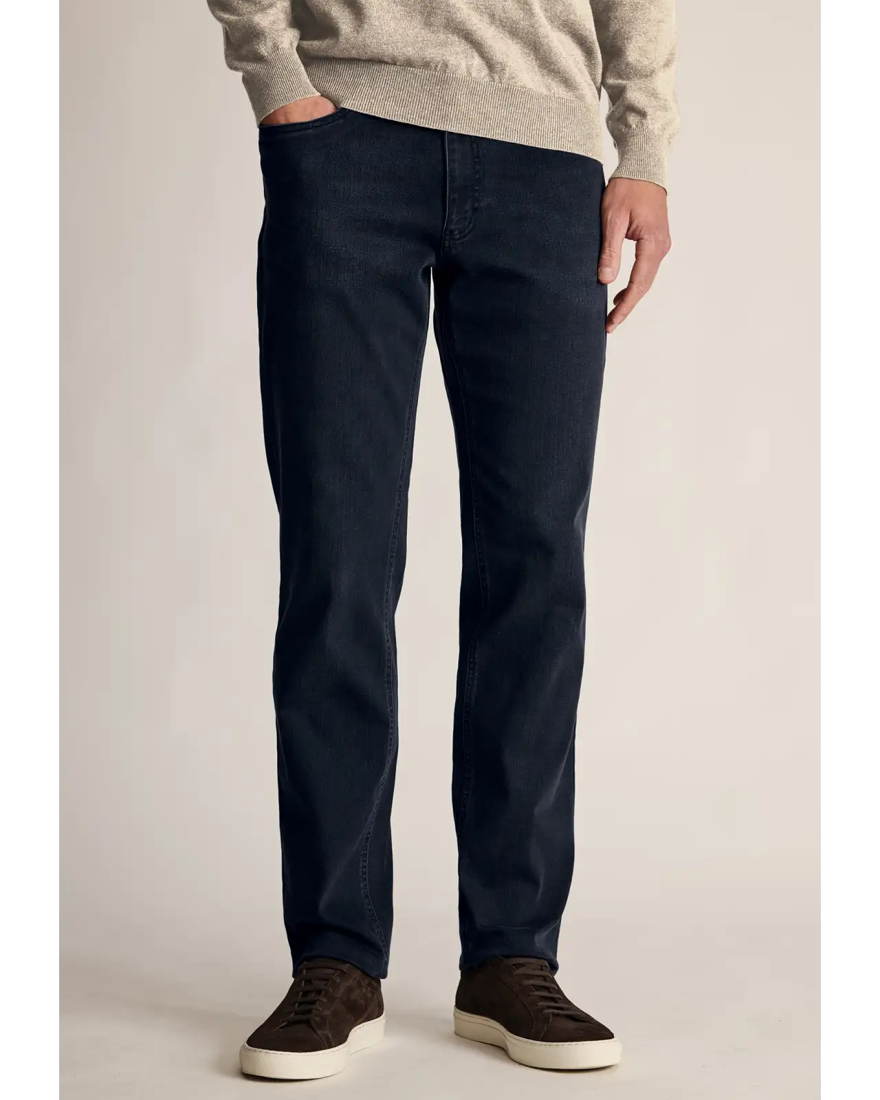 Fit Trousers Brook Taverner Regular Fit Douglas Blue Black Denim Jeans £54.00