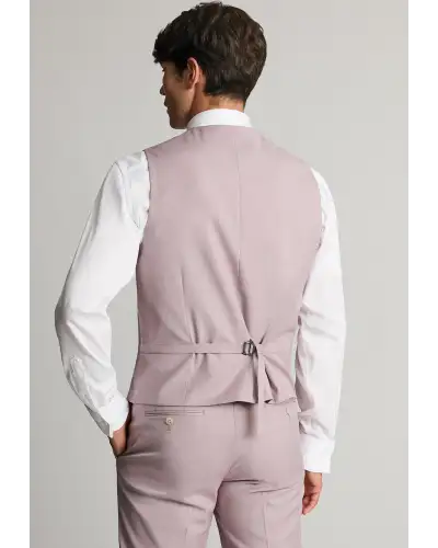 Waistcoats Brook Taverner Tailored Fit Hayton Pink Textured Suit Waistcoat £45.00