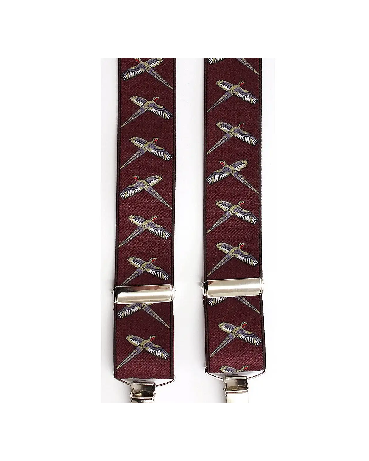 Braces Soprano Ties Soprano Flying Pheasant Burgundy 35Mm X Style Braces £26.00