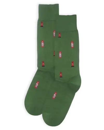 Men PEPER HAROW Post Box Mens Socks - Green £17.00
