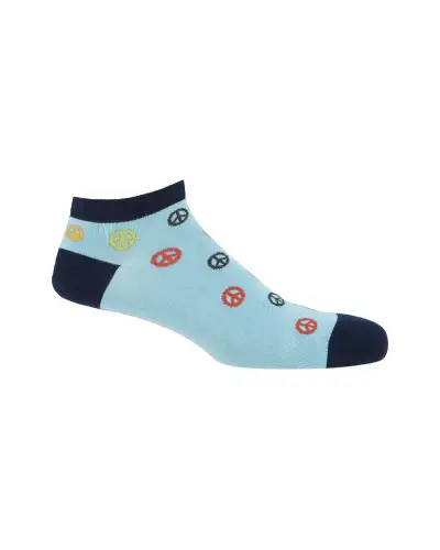 Men PEPER HAROW Peace Mens Trainer Socks - Light Blue £13.00