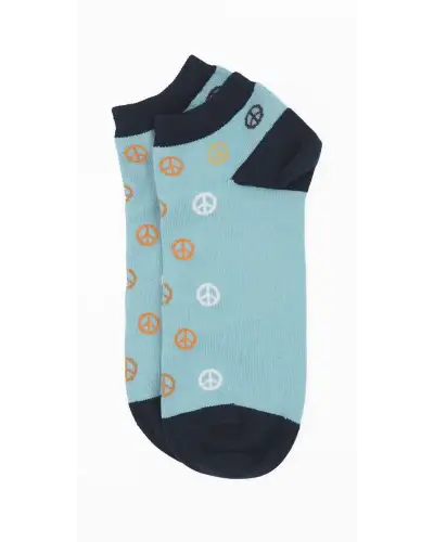 Men PEPER HAROW Peace Mens Trainer Socks - Light Blue £13.00
