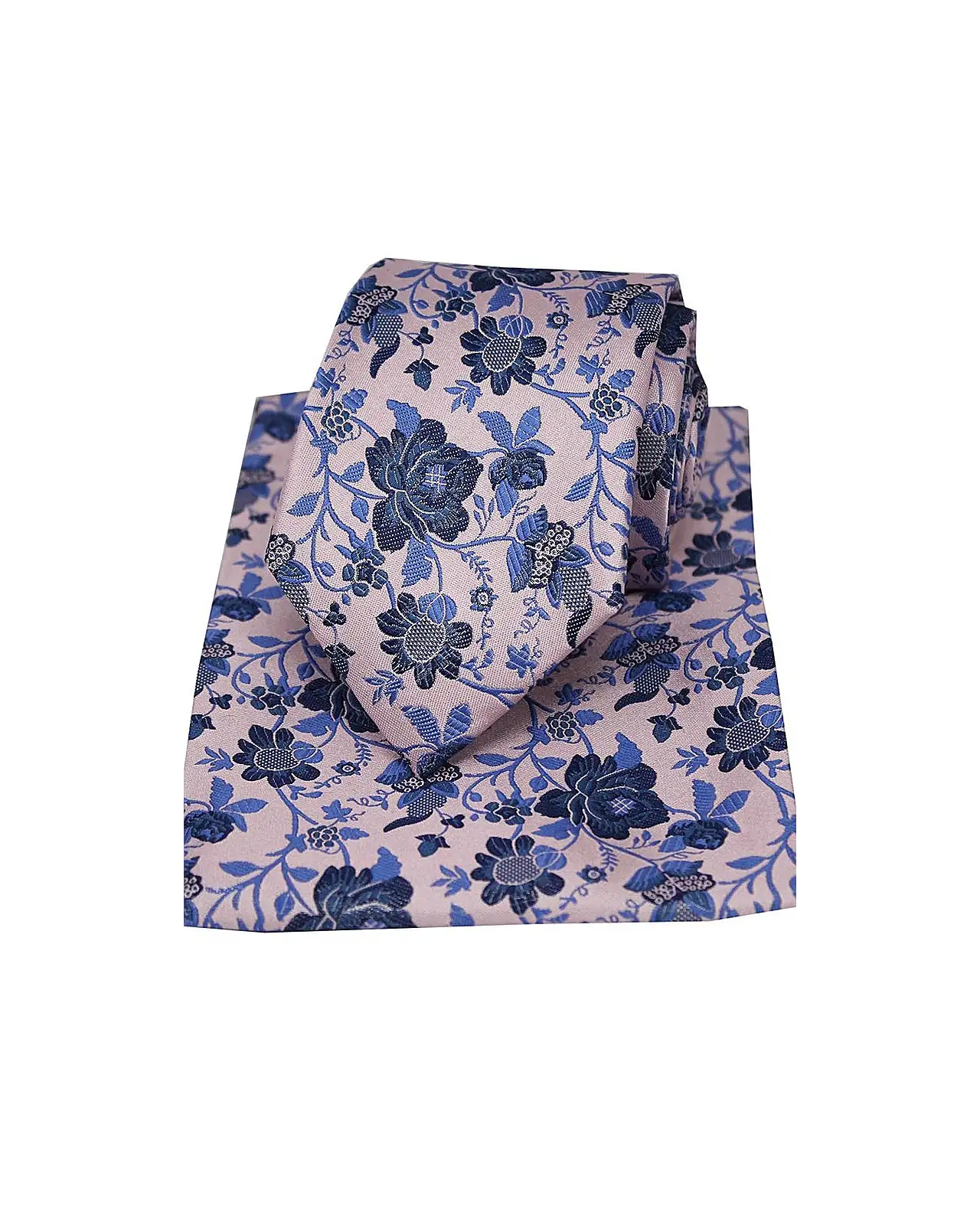 Silk Hankies Soprano Ties Soprano Dusky Pink Floral Patterned Silk Tie And Hanky Set £34.00