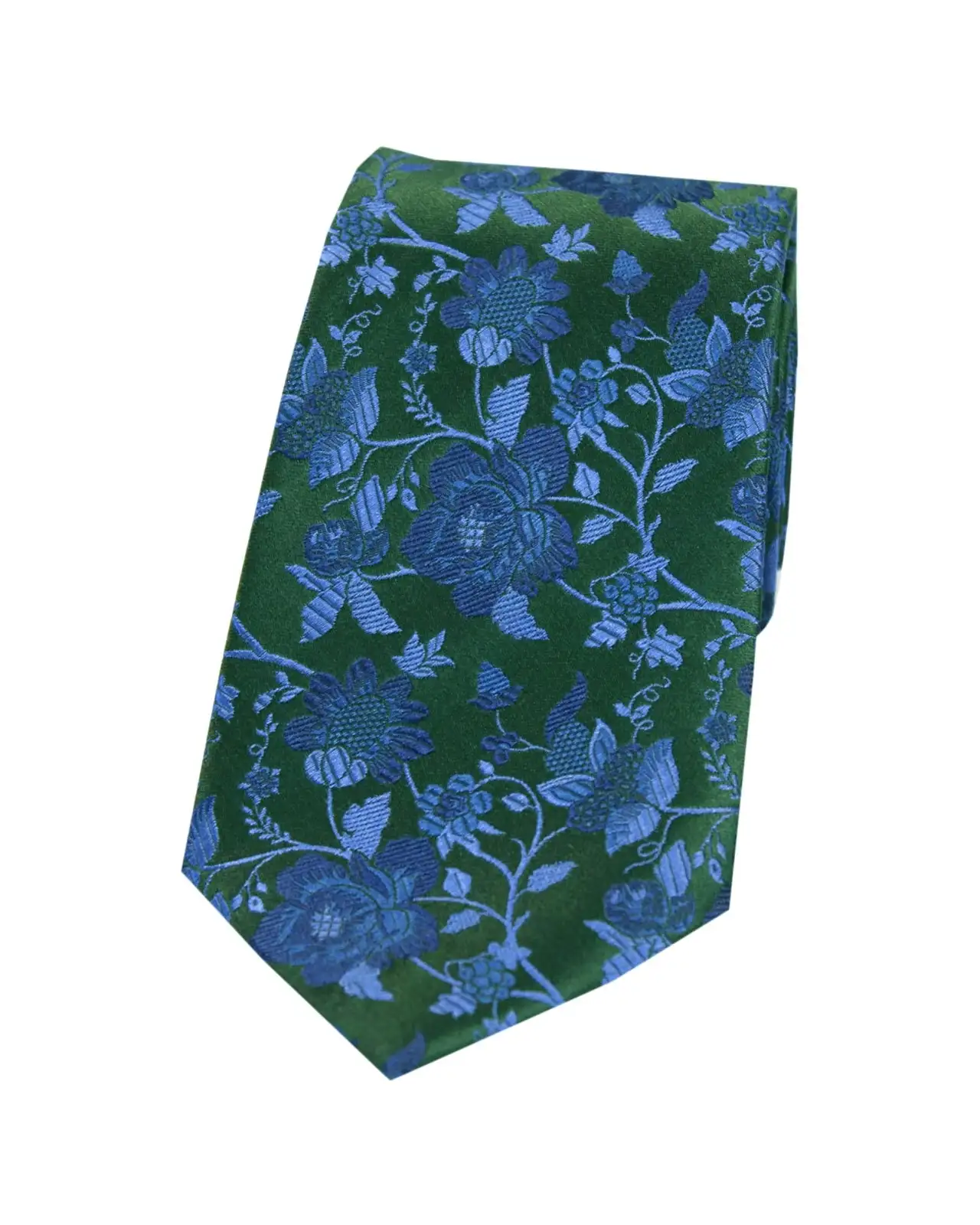Silk Ties Soprano Ties Soprano Forest Green Floral Patterned Silk Tie £24.00