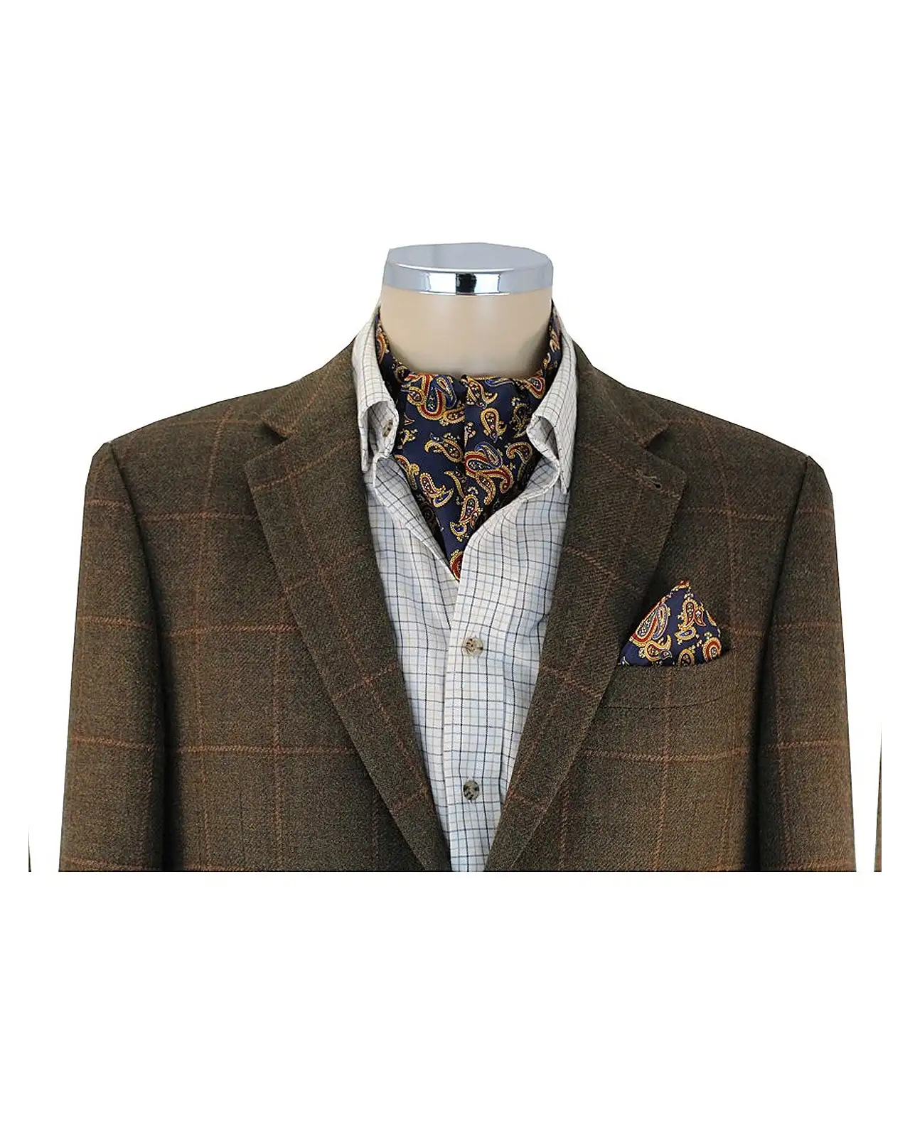 Paisley Cravats Soprano Ties Soprano Silk Twill Large Navy Paisley Cravat £31.00