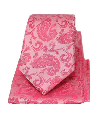 Silk Hankies Soprano Ties Soprano Fuchsia Paisley Silk Tie And Matching Hanky Set £27.00