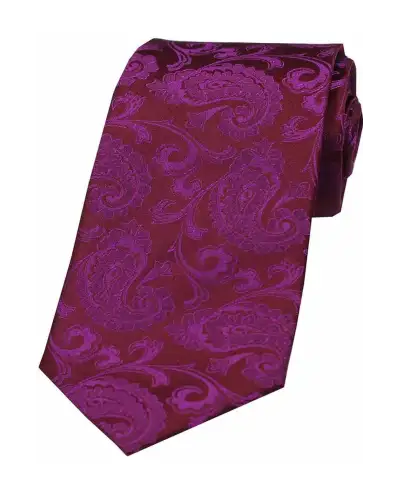 Paisley Ties Soprano Ties Soprano Deep Fuchsia Paisley Woven Silk Tie £24.00