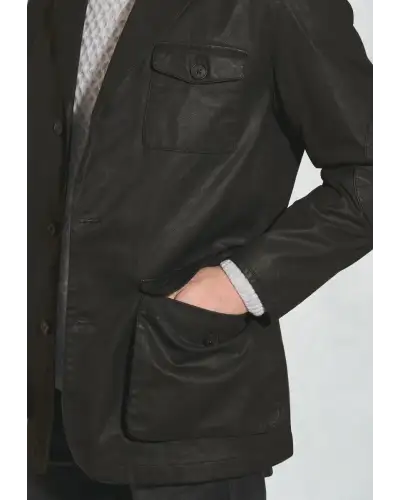 Jackets Brook Taverner Brooke Black Cotton Carbon Finish Jacket £134.00