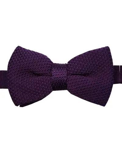 Pre-Tied Bow Ties Soprano Ties Soprano Cadburys Purple Knitted Polyester Bow Tie £10.00