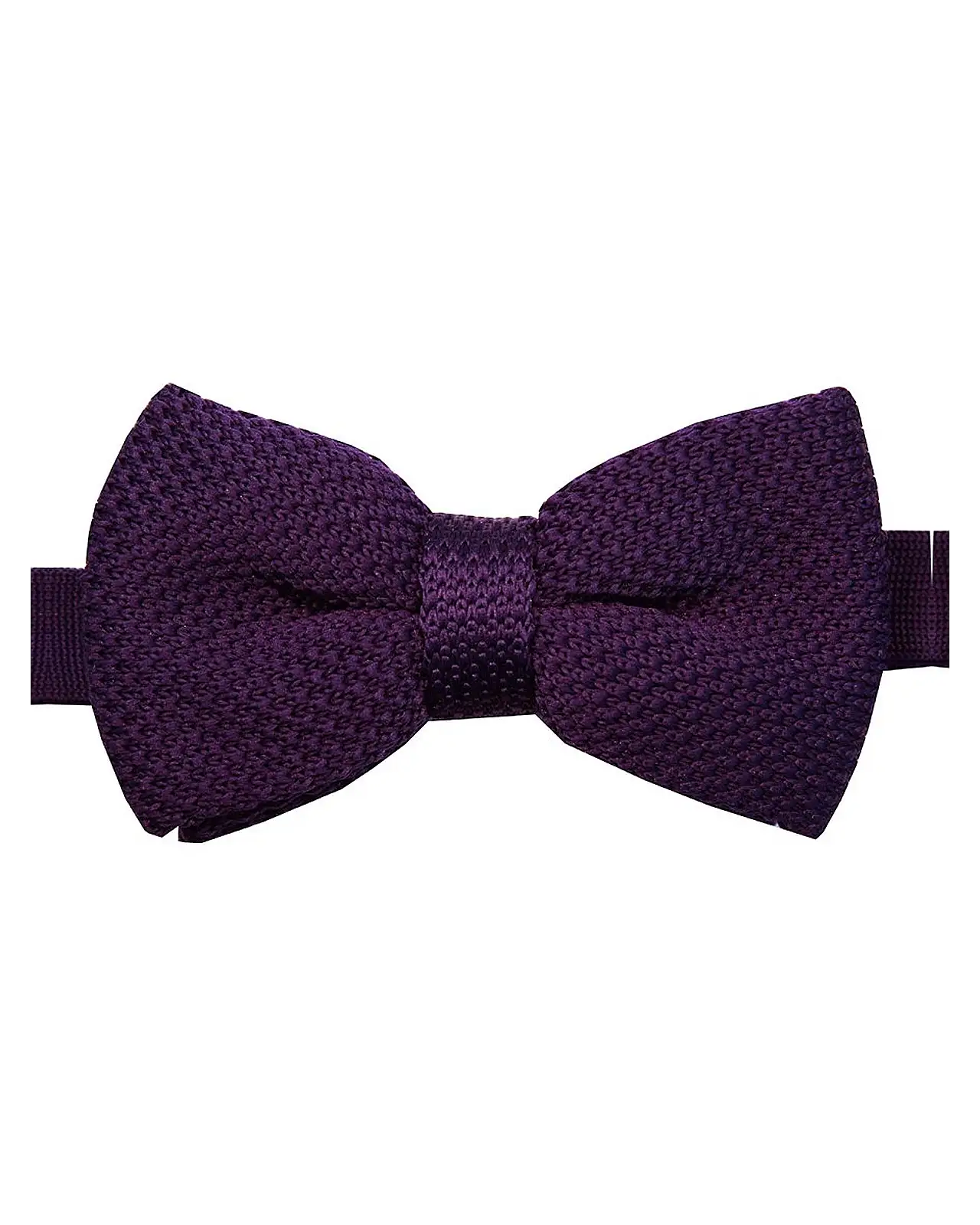 Pre-Tied Bow Ties Soprano Ties Soprano Cadburys Purple Knitted Polyester Bow Tie £10.00