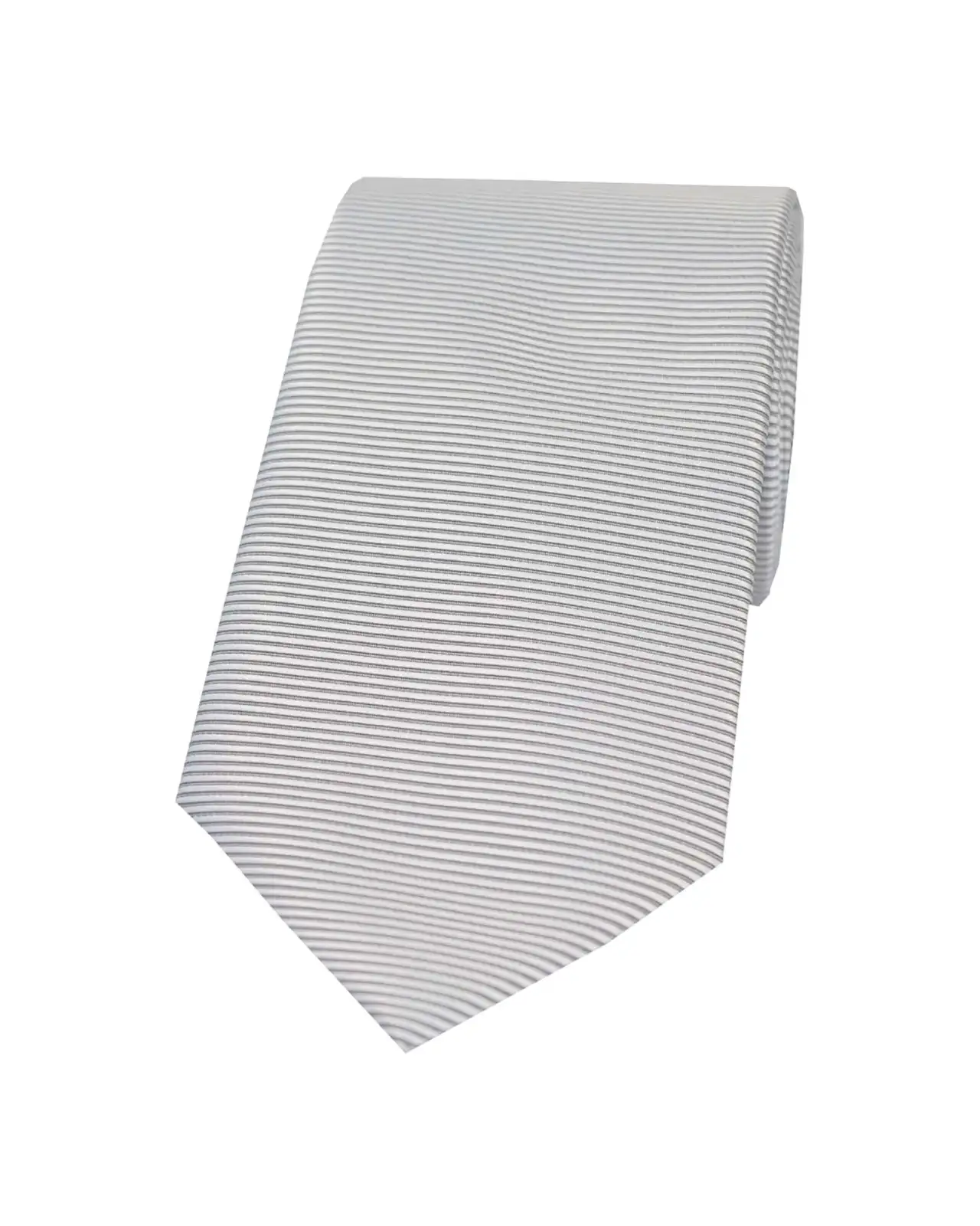 Polyester Ties Soprano Ties Soprano Silver Horizontal Ribbed Polyester Tie £15.00