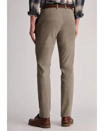 Trousers Brook Taverner Tailored Fit Holford Stone Needlecord Stretch Cotton Trousers £54.00