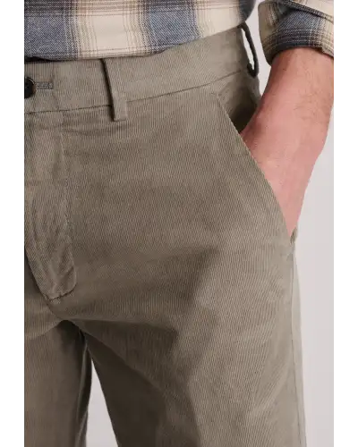 Trousers Brook Taverner Tailored Fit Holford Stone Needlecord Stretch Cotton Trousers £54.00
