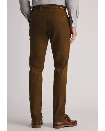 Trousers Brook Taverner Tailored Fit Holford Rust Needlecord Stretch Cotton Trousers £54.00