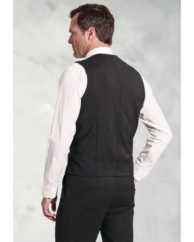 Waistcoats Brook Taverner Tailored Fit Avalino Charcoal Stripe Waistcoat £62.00