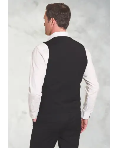 Waistcoats Brook Taverner Tailored Fit Avalino Black Waistcoat £62.00
