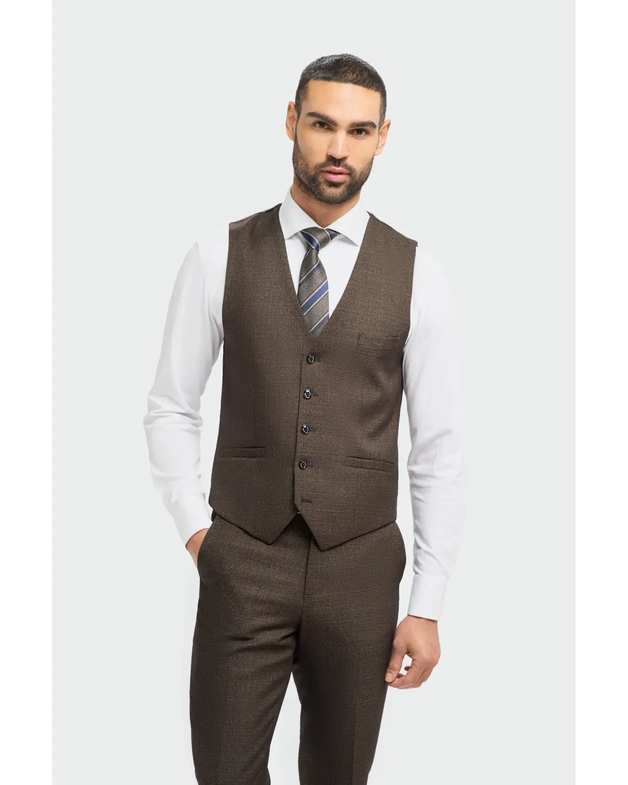 Caridi Brown Waistcoat | Victory and Innsbruck VAN 10857242067103 Waistcoat Mens Clothing