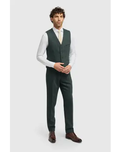 Thomas Lush Olive Tweed Waistcoat | Victory and Innsbruck VAN 10855668449439 Waistcoat Mens Clothing