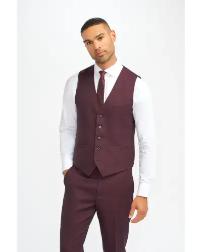 Caridi Wine Waistcoat | Victory and Innsbruck VAN 10839219601567 Waistcoat Mens Clothing
