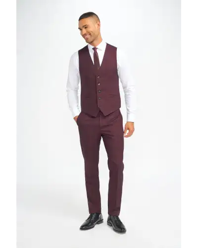 Caridi Wine Waistcoat | Victory and Innsbruck VAN 10839219601567 Waistcoat Mens Clothing