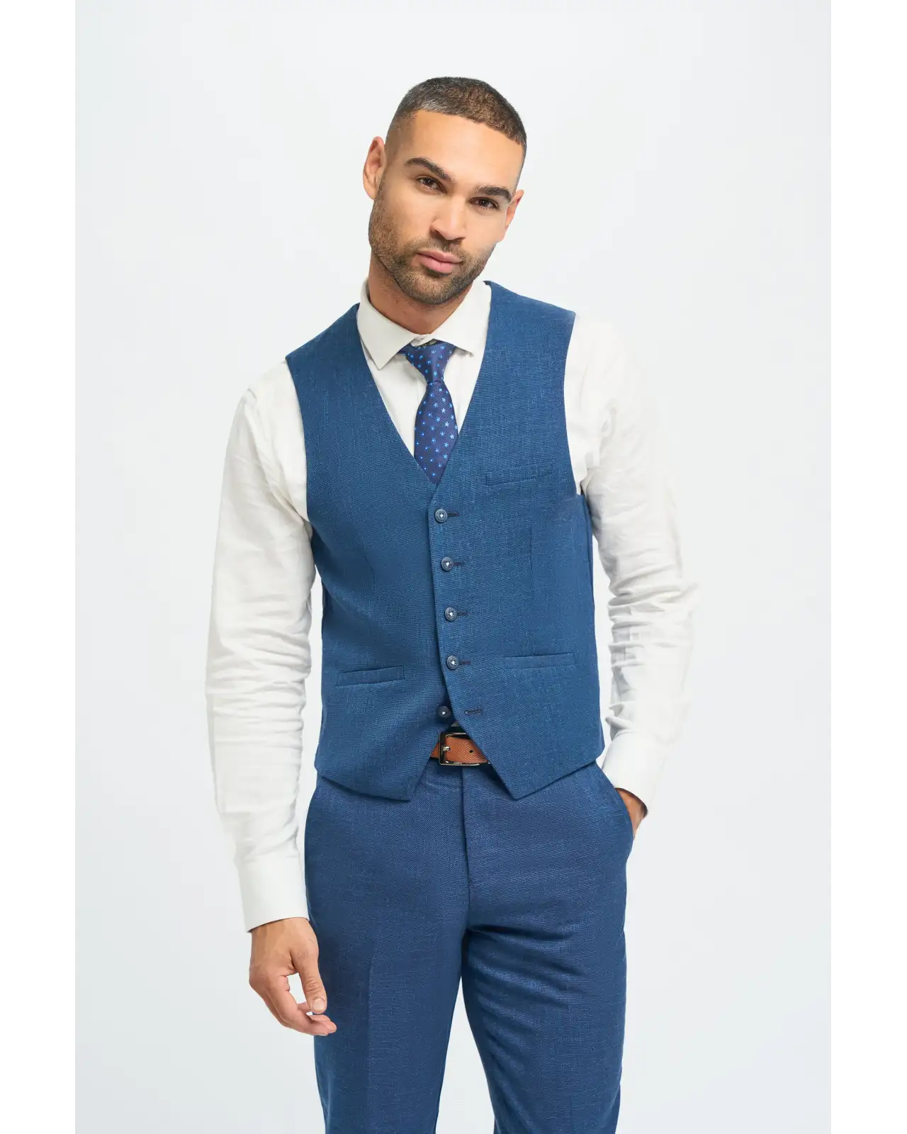 Miami Blue Waistcoat | Victory and Innsbruck VAN 10834888982687 Waistcoat Mens Clothing