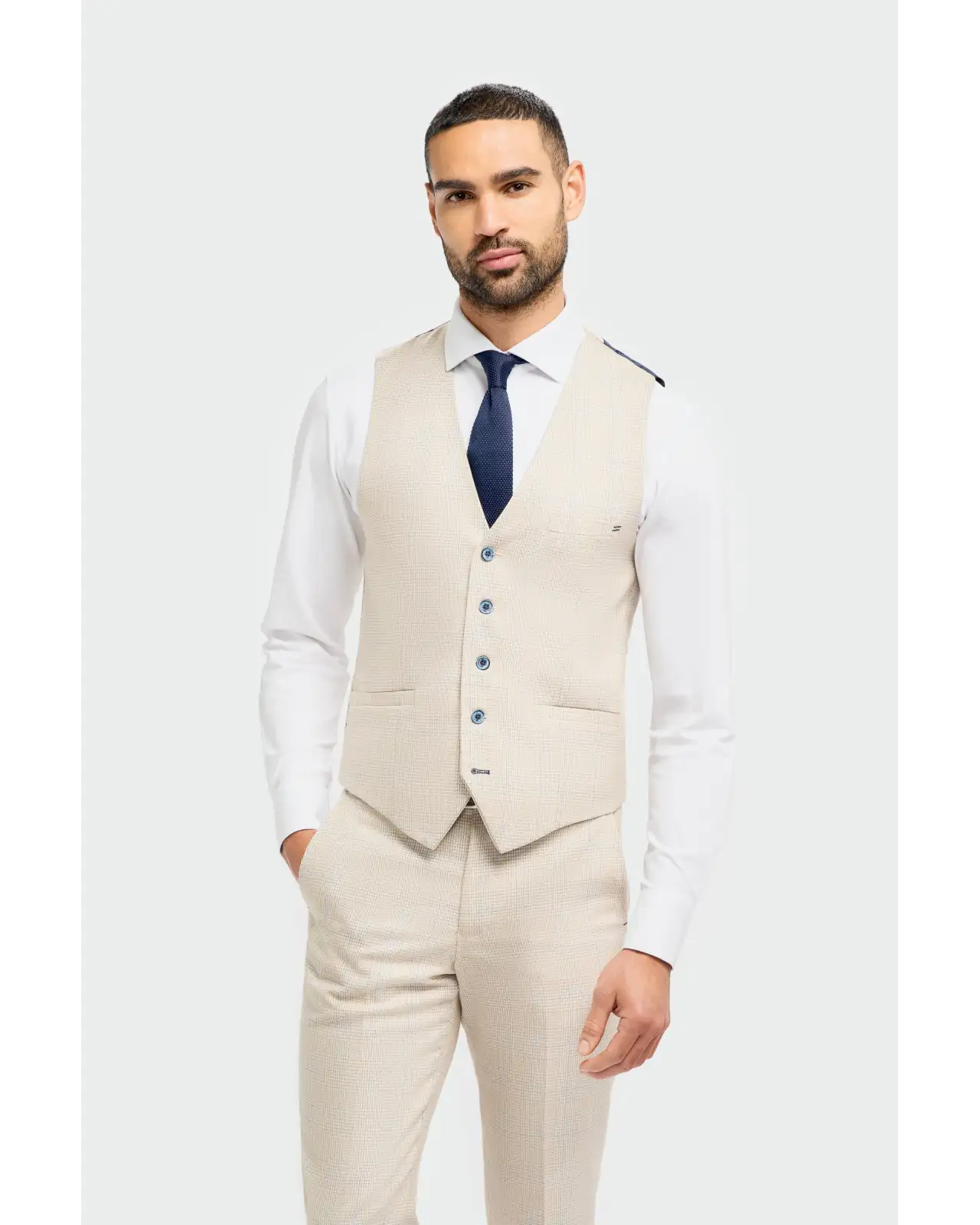 Caridi Beige Waistcoat | Victory and Innsbruck VAN 10834630377631 Waistcoat Mens Clothing