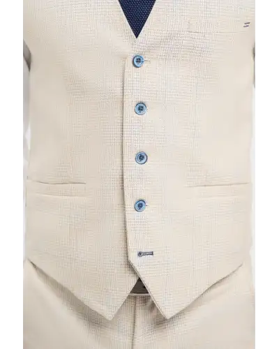 Caridi Beige Waistcoat | Victory and Innsbruck VAN 10834630377631 Waistcoat Mens Clothing
