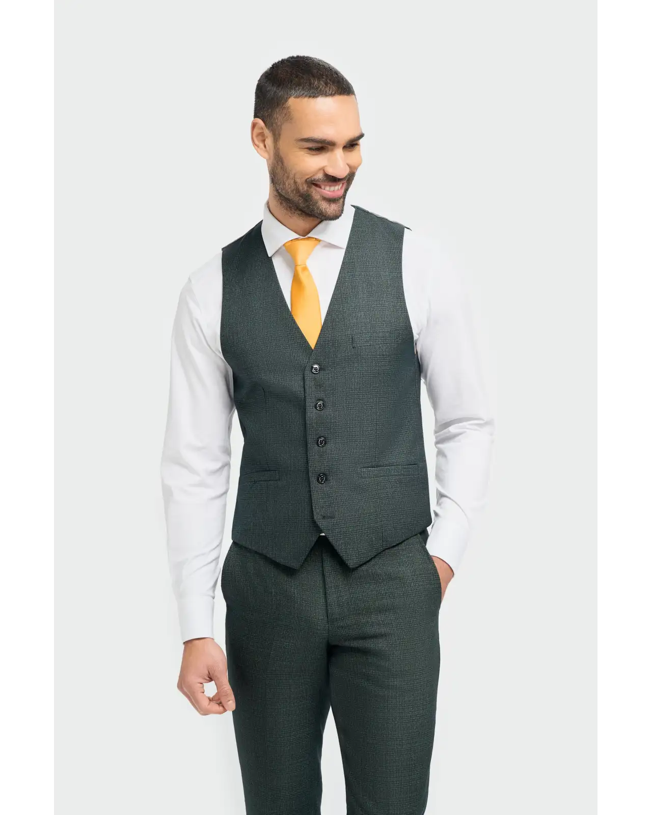 Caridi Olive Waistcoat | Victory and Innsbruck VAN 10834629132447 Waistcoat Mens Clothing
