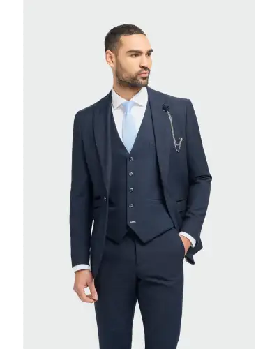 Caridi Navy Waistcoat | Victory and Innsbruck VAN 10834623758495 Waistcoat Mens Clothing