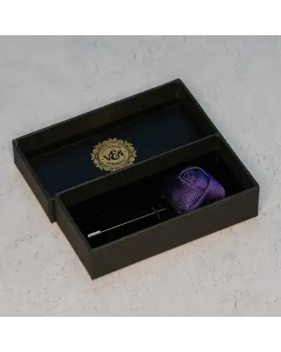 Tie Gift Sets Victory and Innsbruck Cadbury Purple Textured Tie Set £33.00