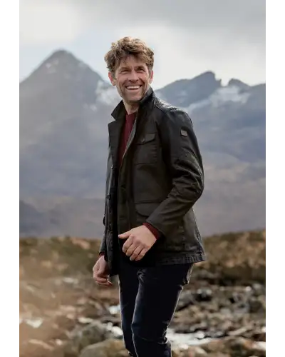 Jackets Brook Taverner Brooke Black Cotton Carbon Finish Jacket £134.00