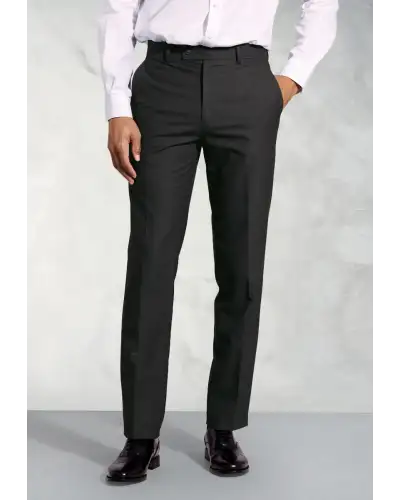Trousers, Fit Trouser - Tailored Fit Monaco Charcoal Trousers | Brook Taverner BT 8845C Trousers | Fit Trouser