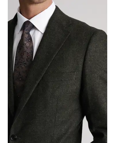 Suit Jackets Brook Taverner Tailored Fit Kelston Khaki Italian Wool Blend Donegal Suit Jacket £134.00