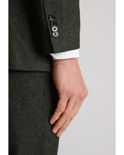 Suit Jackets Brook Taverner Tailored Fit Kelston Khaki Italian Wool Blend Donegal Suit Jacket £134.00