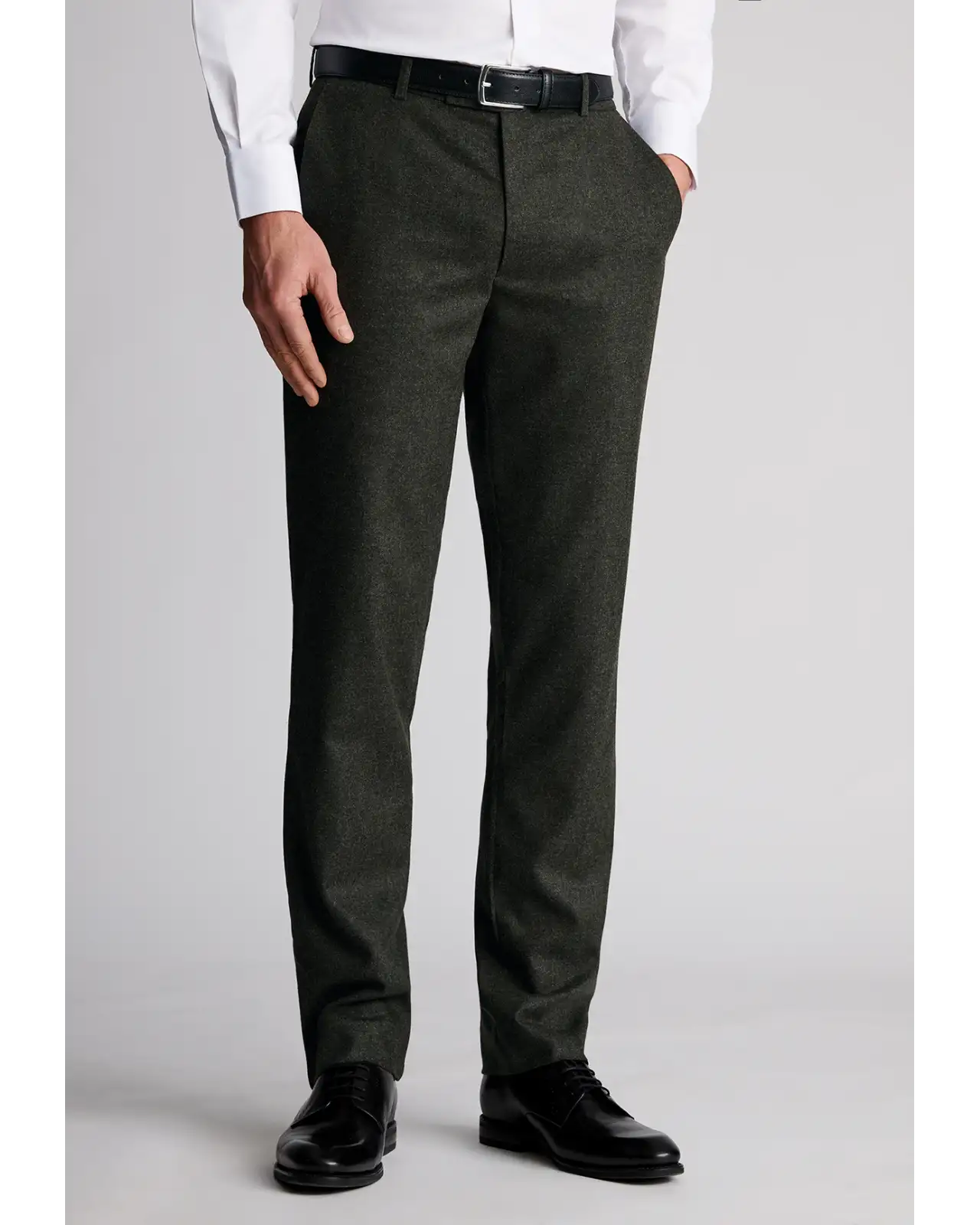 Trousers Brook Taverner Tailored Fit Kelston Khaki Italian Wool Blend Donegal Suit Trousers £72.00