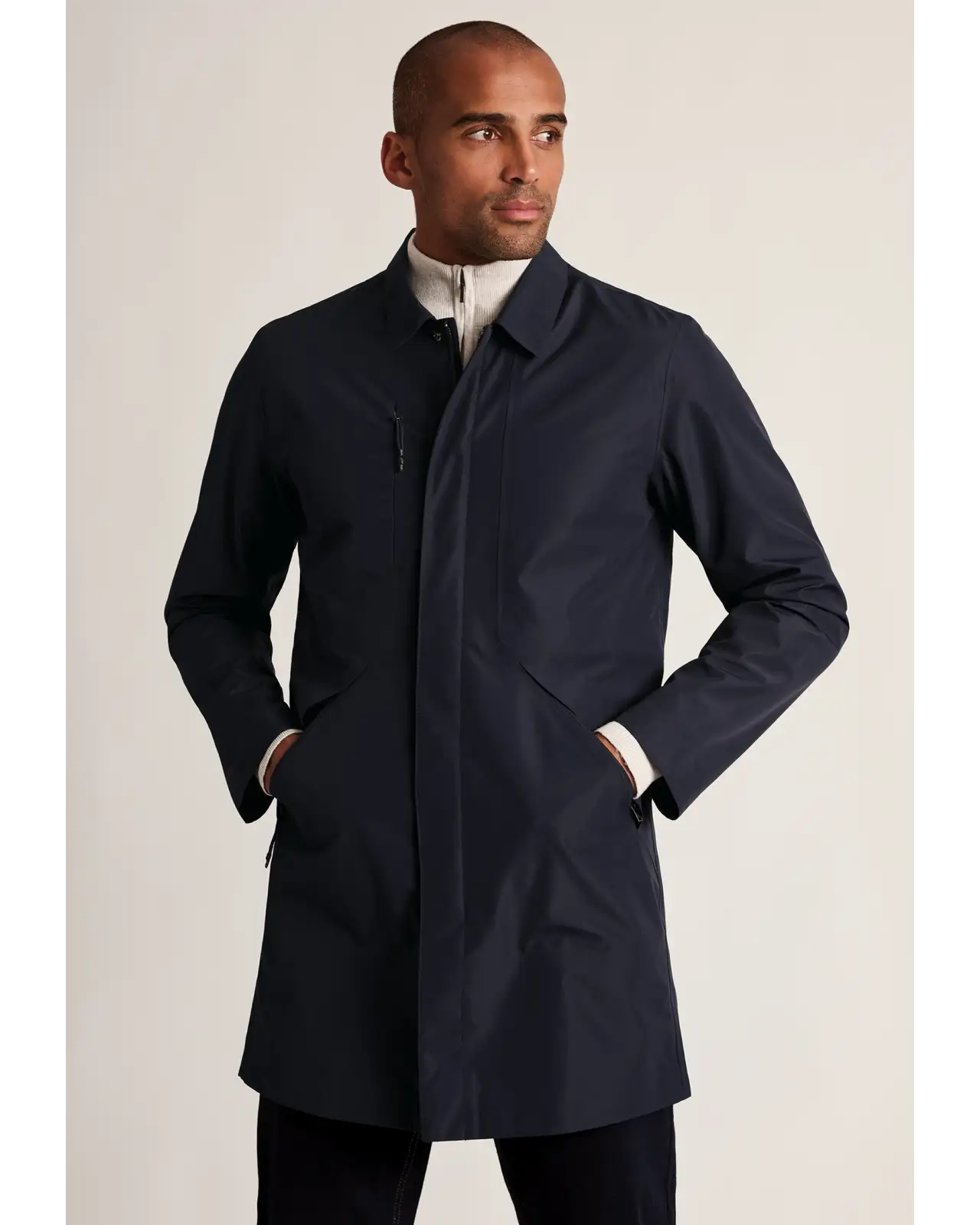 Outerwear, Coat - Spencer Navy Repellent Raincoat | Brook Taverner BT 9177A Outerwear | Coat
