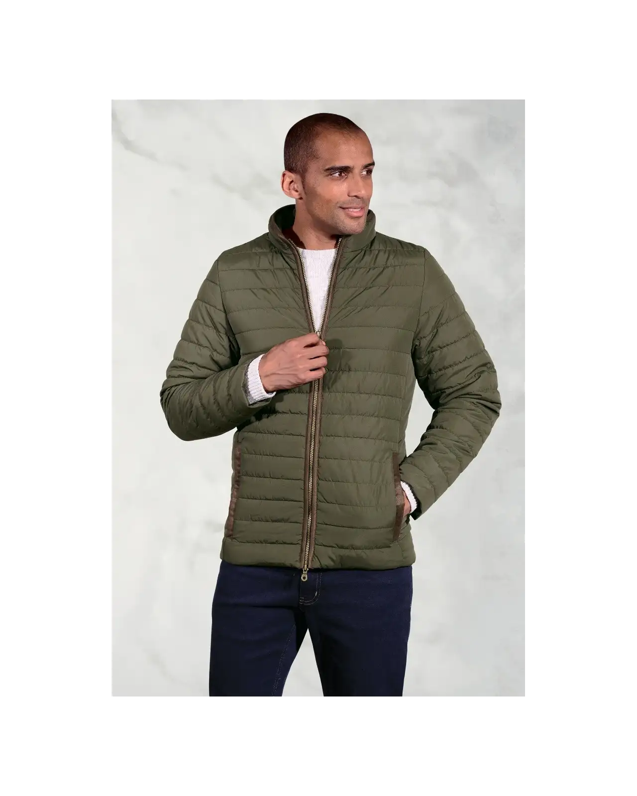 Outerwear, Puffer Jacket - Orlando Olive Quilted Puffer Jacket | Brook Taverner BT 4369E Outerwear | Puffer Jacket