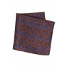 Pocket Square Soprano Ties Soprano Burnt Orange With Small Blue Flowers Silk Pocket Square £15.00