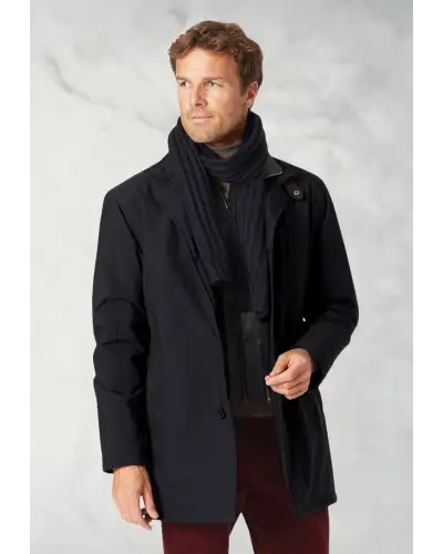 Outerwear, Coat - Bradshaw Navy Shortie Raincoat-BT-9967A | Brook Taverner BT 9967A Outerwear | Coat