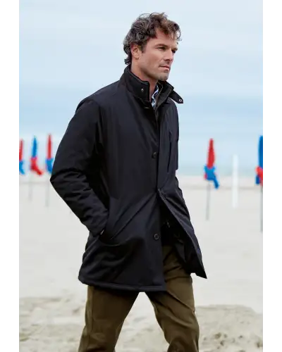 Outerwear, Coat - Bradshaw Navy Shortie Raincoat-BT-9967A | Brook Taverner BT 9967A Outerwear | Coat